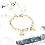 3 in 1 Clasp 2 Tags 18mm Bracelet 14K
