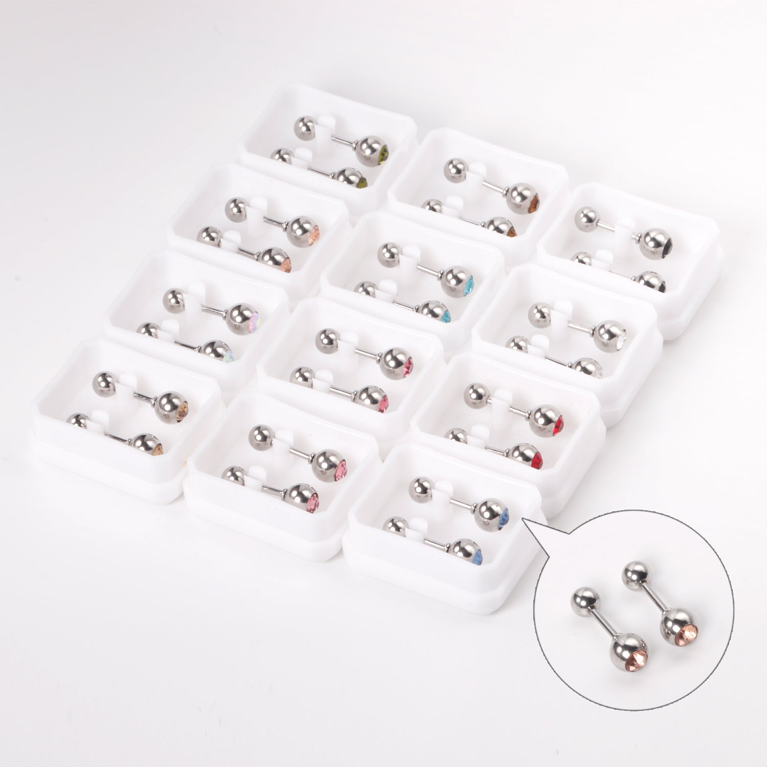 5mm steel/golden steel ball mixing drill plugs asonjewelry