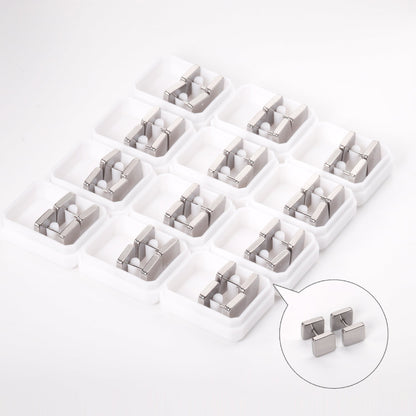 4mm/6mm/8mm Gold-Steel Square Cake Plugs asonjewelry