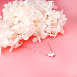 Butterfly white shell pendant necklace 43+5cm