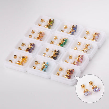 6mm Steel & Gold Teardrop Shaped Mixed Drill Plugs asonjewelry