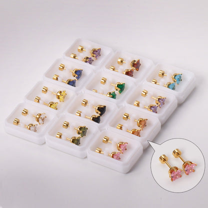 6mm Steel & Gold Pentacle Mixed Drill Plugs asonjewelry