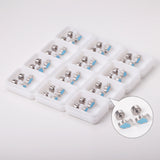 12 pairs Snapped Earbuds Cloud Studs Steel/Gold