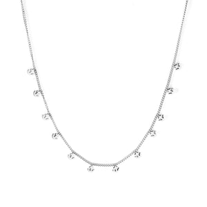 0.3 Side chain 40+5cm soldered 12pcs 3*3.5mm anchor necklace in glossy color