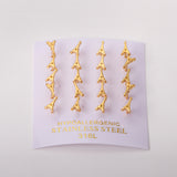 12 pairs Gold Color Cutout Screwback Earrings without Diamonds