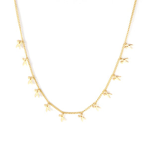 0.3 Side chain 40+5cm welded 12 necklaces with scissors 3.3*4.5mm in glossy finish.