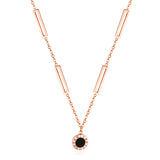 Black Shell Pendant Necklace 45+5cm
