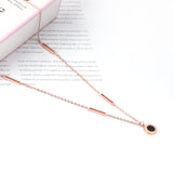 Black Shell Pendant Necklace 45+5cm