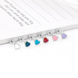 12 pairs 4mm round cake + 6 * 5mm peach drop glitter powder oil mix 6 colors earrings steel / gold
