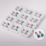 12 pairs 3mm/5mm steel color/gold cylinder AB color diamonds/rose diamonds/big red diamonds/aquamarine diamonds screw plugs