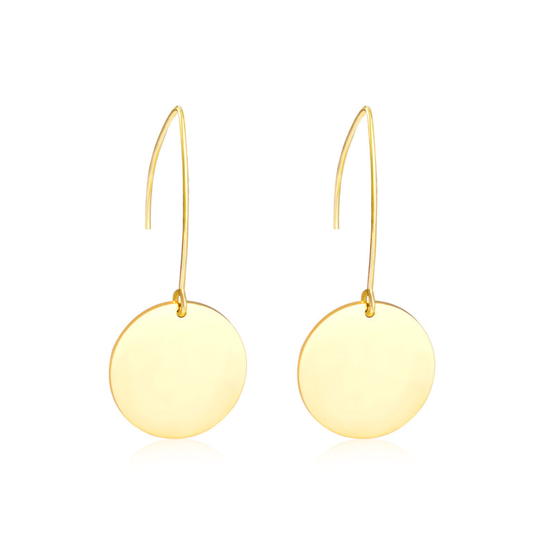 Small V-Shape Clasp Earrings with Round Embossed Sand Finish