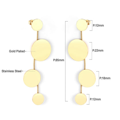 12+22+18+12mm round glossy earrings asonjewelry