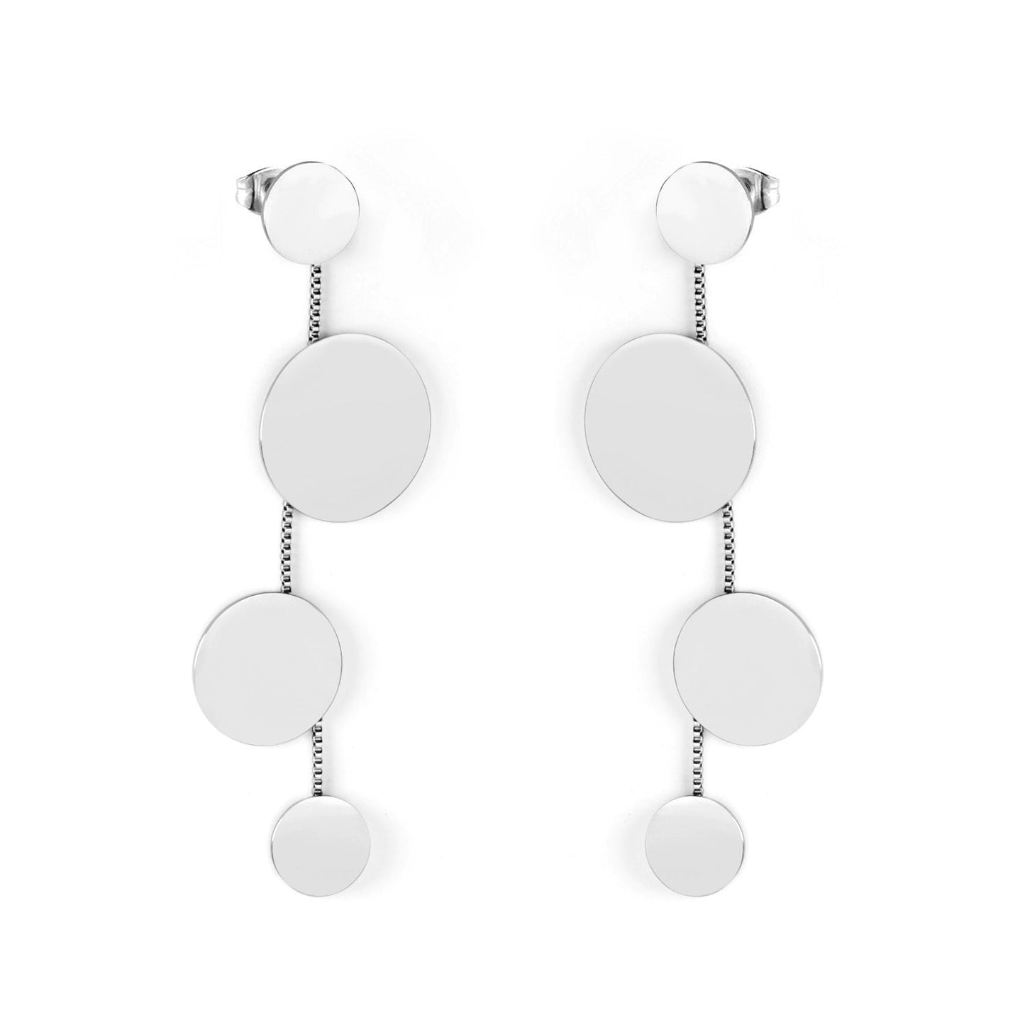 12+22+18+12mm round glossy earrings asonjewelry