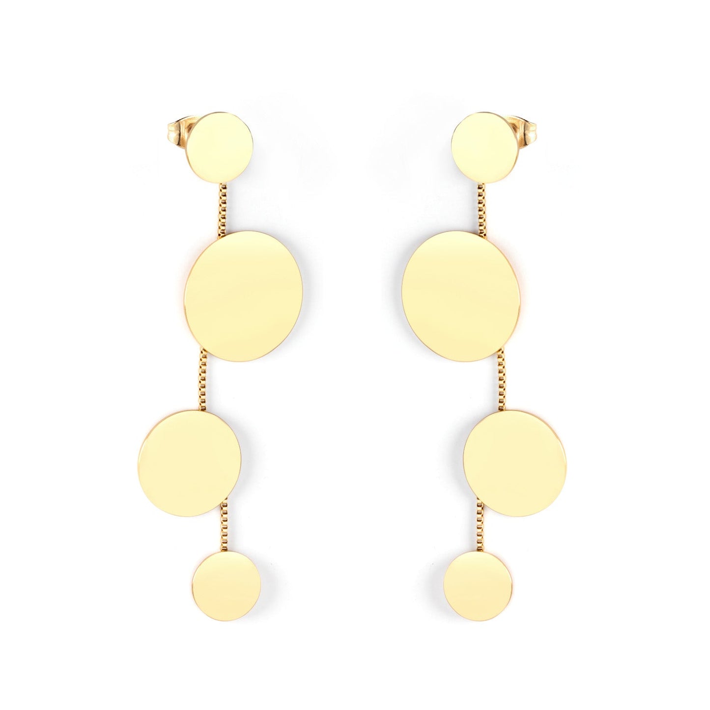 12+22+18+12mm round glossy earrings asonjewelry