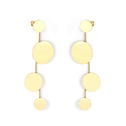 12+22+18+12mm round glossy earrings asonjewelry