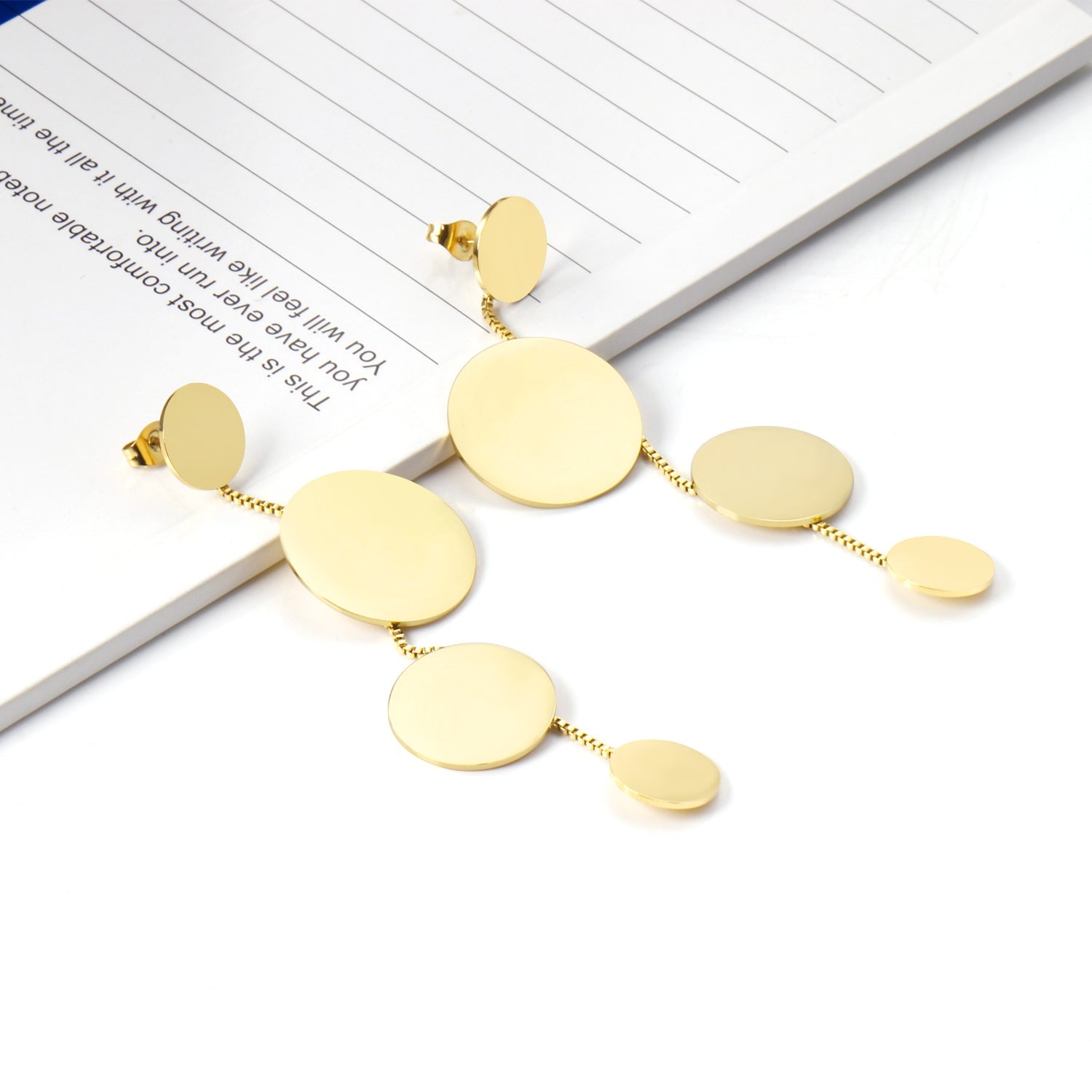 12+22+18+12mm round glossy earrings asonjewelry