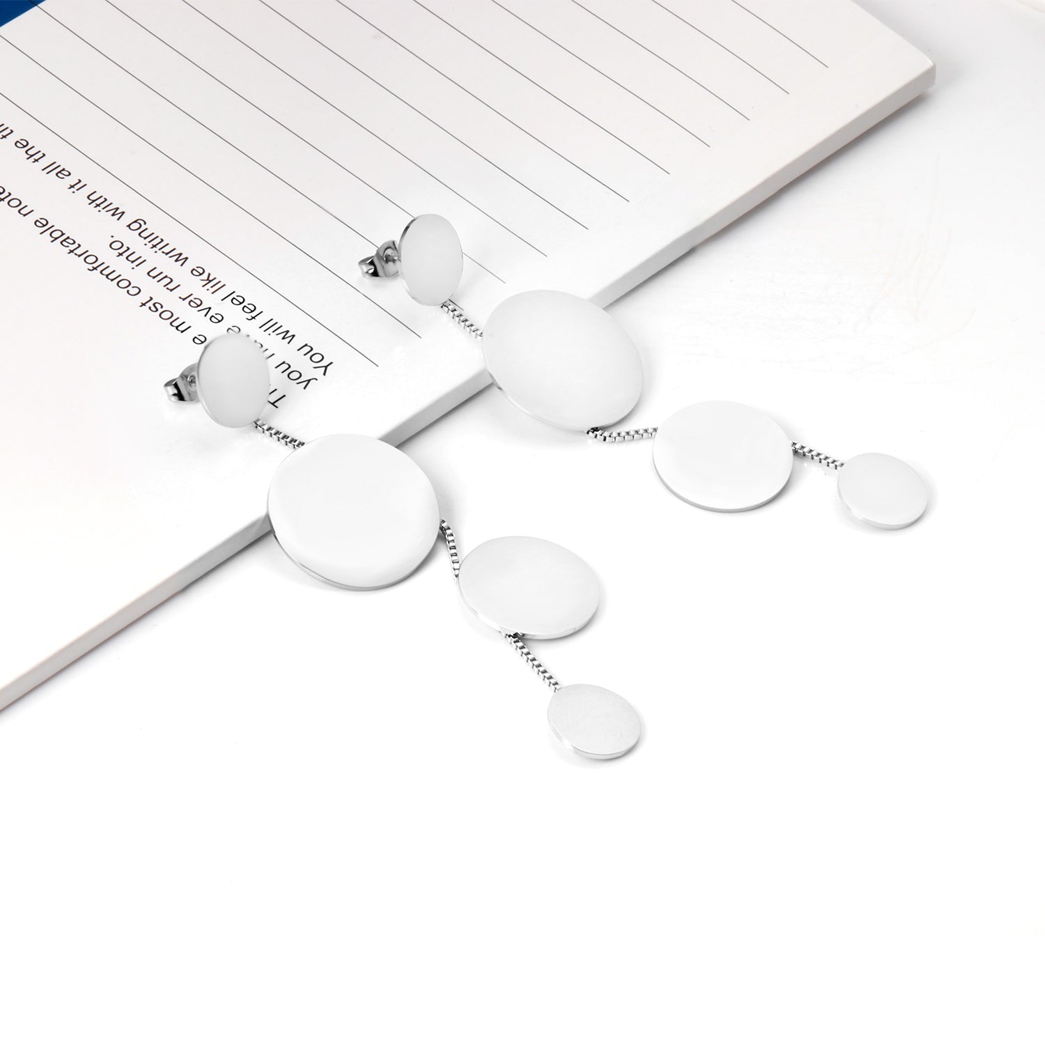 12+22+18+12mm round glossy earrings asonjewelry