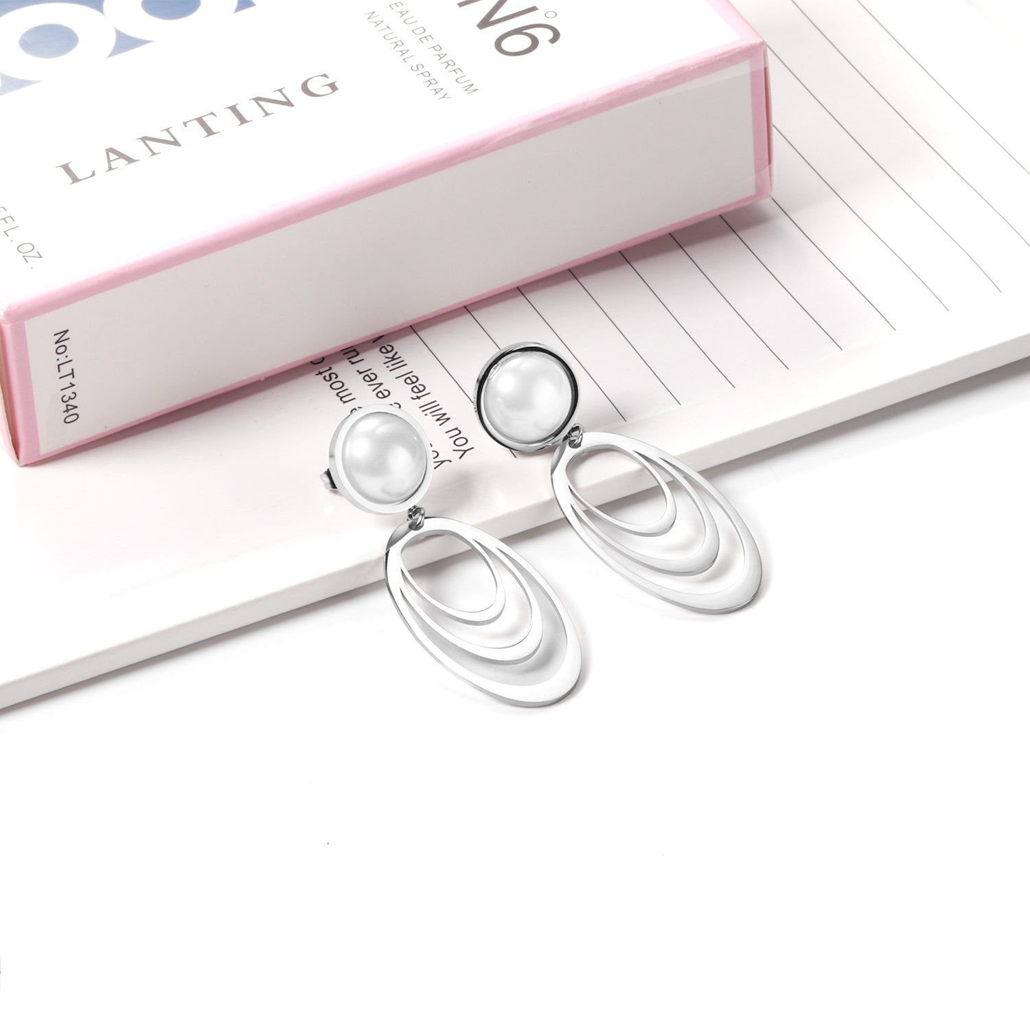 Polished White Pearl Earrings Dangle asonjewelry