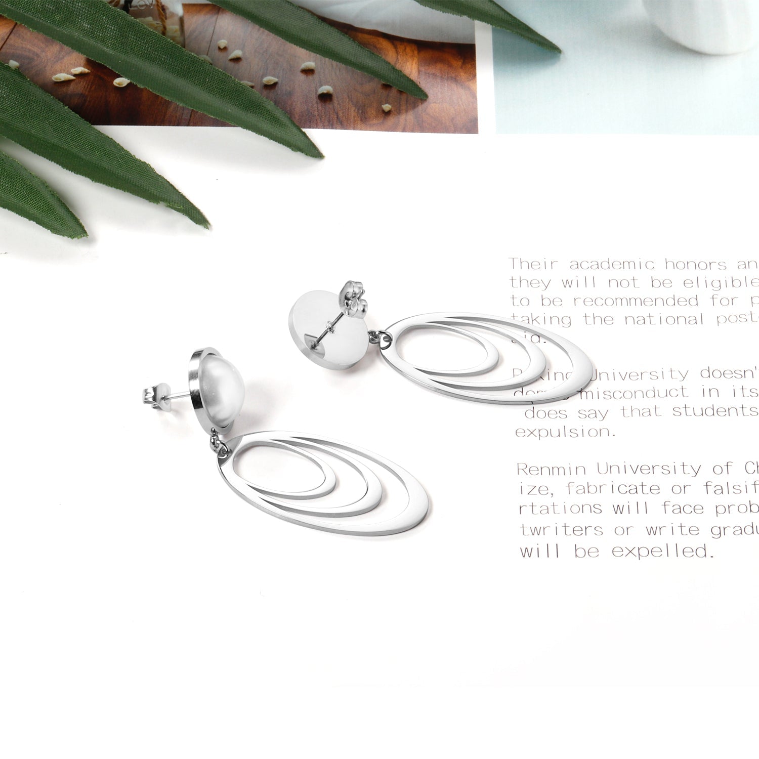 Polished White Pearl Earrings Dangle asonjewelry