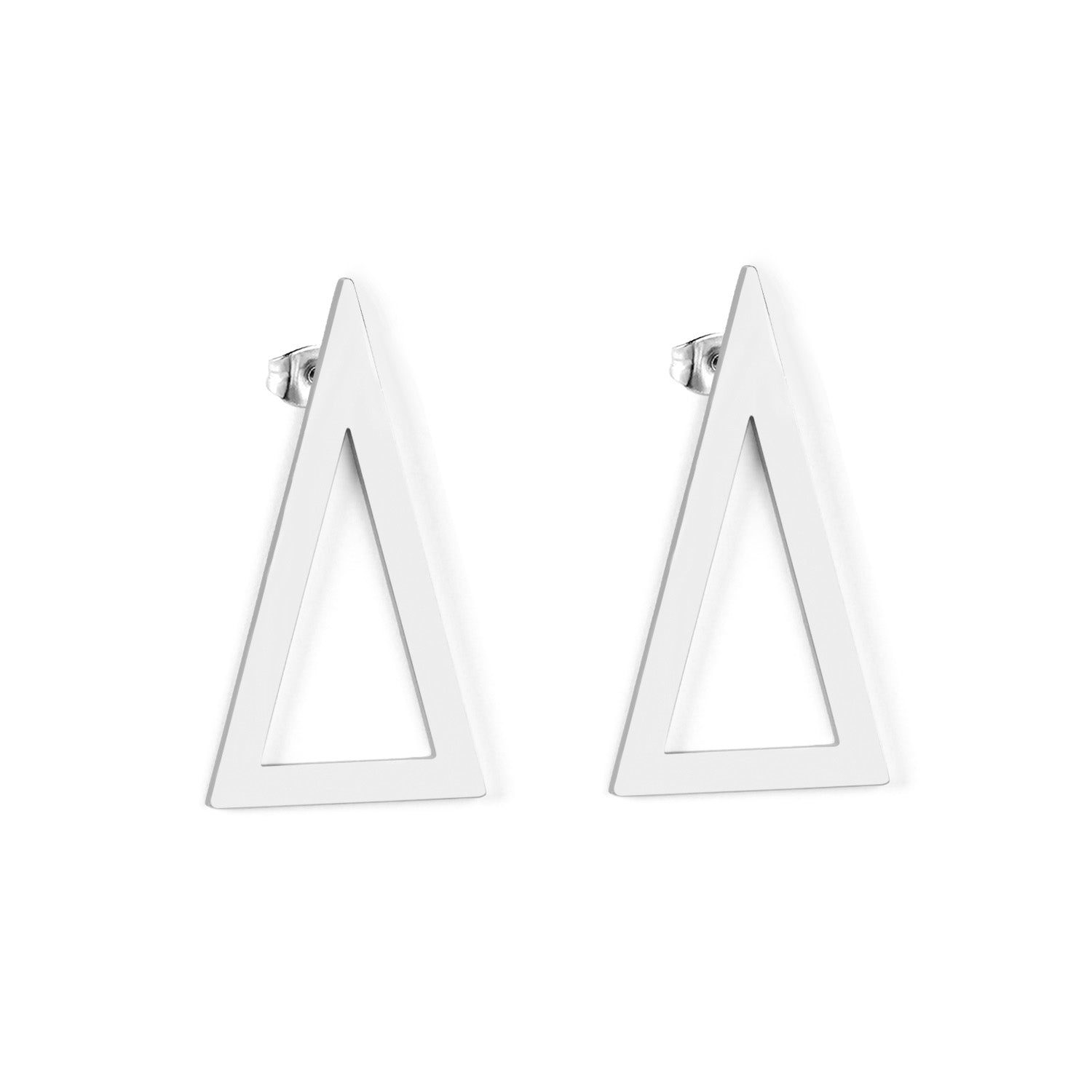 Triangle glossy stud earrings asonjewelry