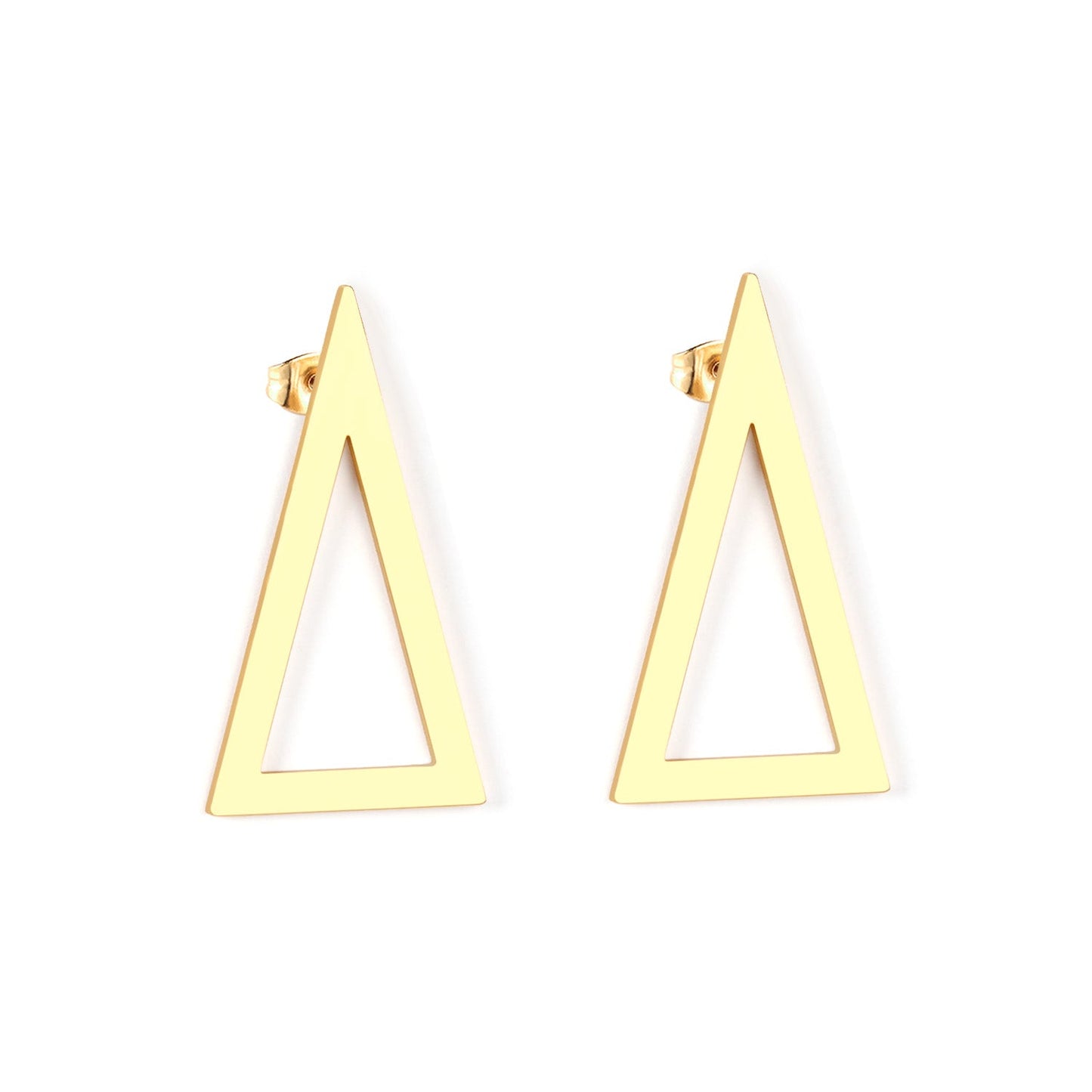Triangle glossy stud earrings asonjewelry