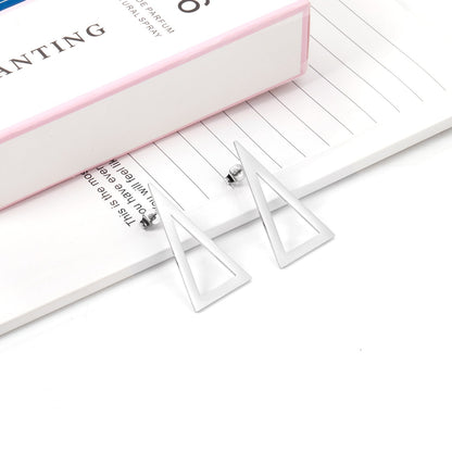 Triangle glossy stud earrings asonjewelry