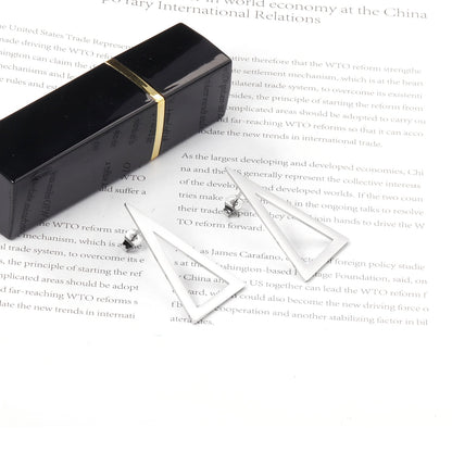 Triangle glossy stud earrings asonjewelry