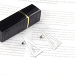Triangle glossy stud earrings