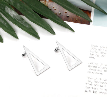 Triangle glossy stud earrings asonjewelry