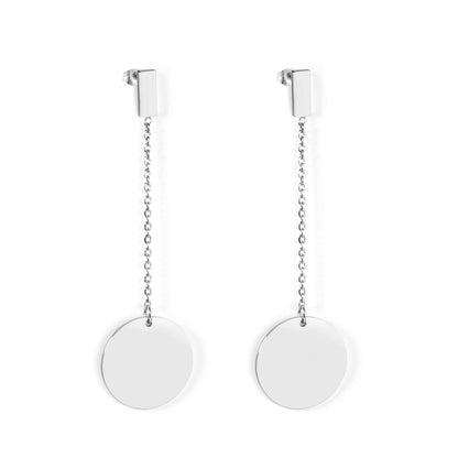 4x10mm rectangle + 20mm glossy round earrings asonjewelry