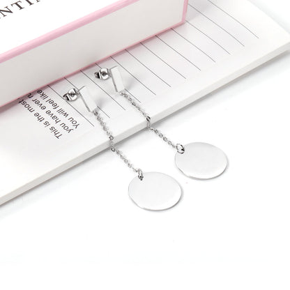 4x10mm rectangle + 20mm glossy round earrings asonjewelry