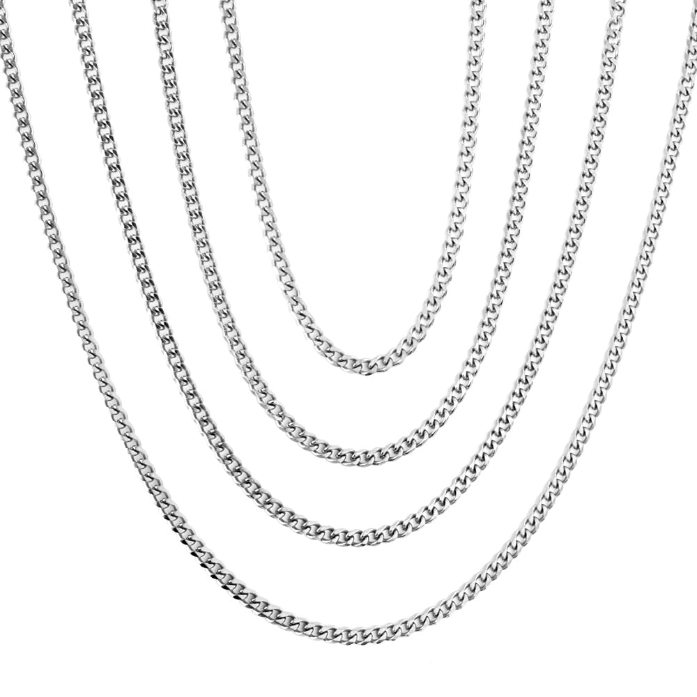 ASON 10pcs/bulk long necklace collar 1.0 wire 3.5mm*45cm grinding six sides matching chain steel color & gold stainless steel necklace wholesale asonjewelry