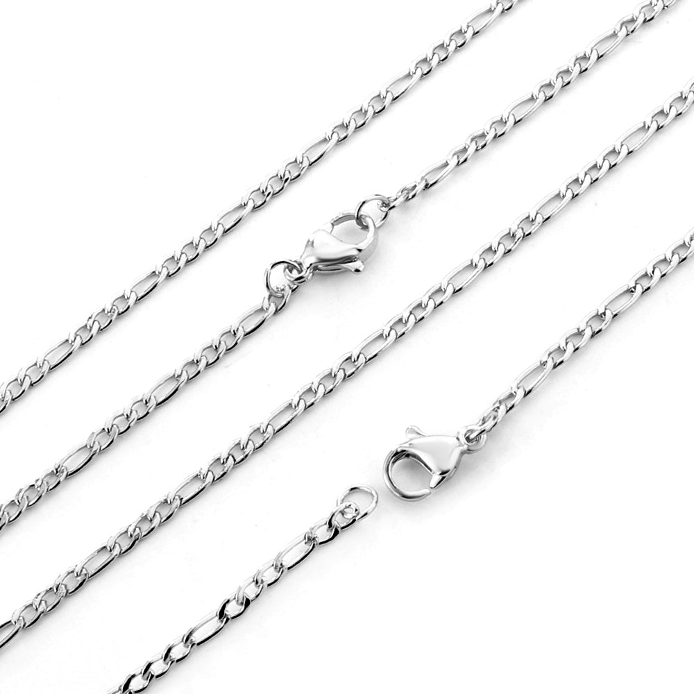 ASON 10pcs/bulk long necklace collar 0.6 wire 2.3mm*45cm 3;1nk matching chain steel color & gold stainless steel necklace wholesale asonjewelry