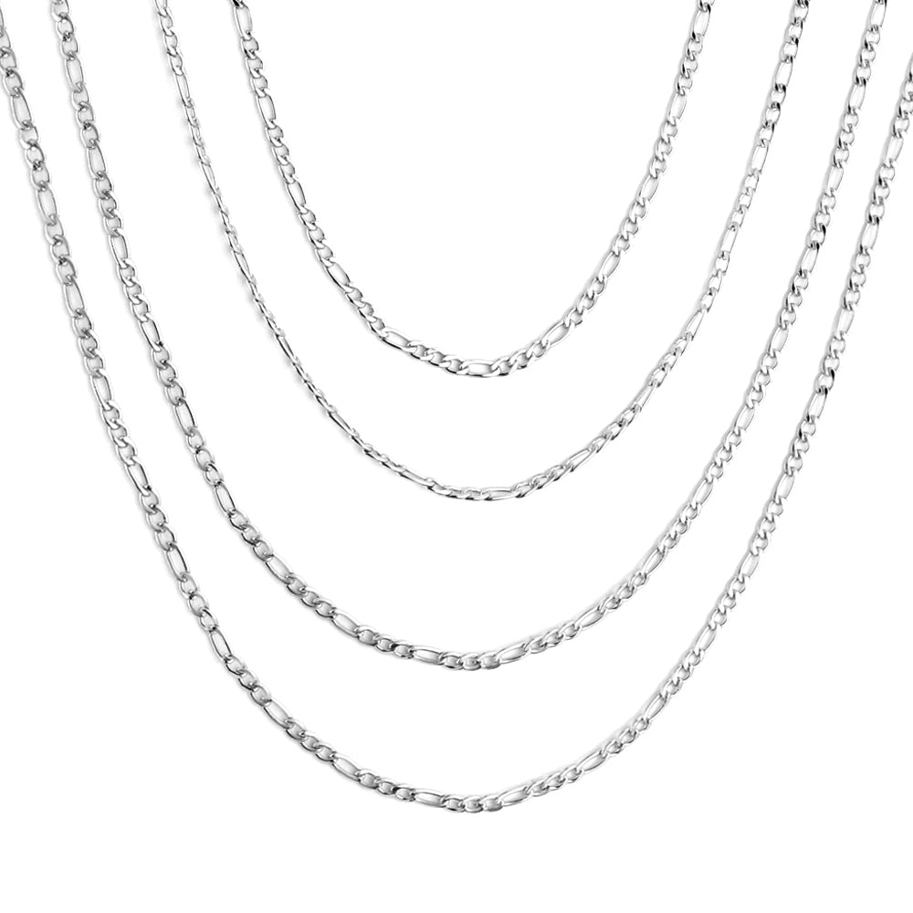 ASON 10pcs/bulk long necklace collar 0.6 wire 2.3mm*45cm 3;1nk matching chain steel color & gold stainless steel necklace wholesale asonjewelry