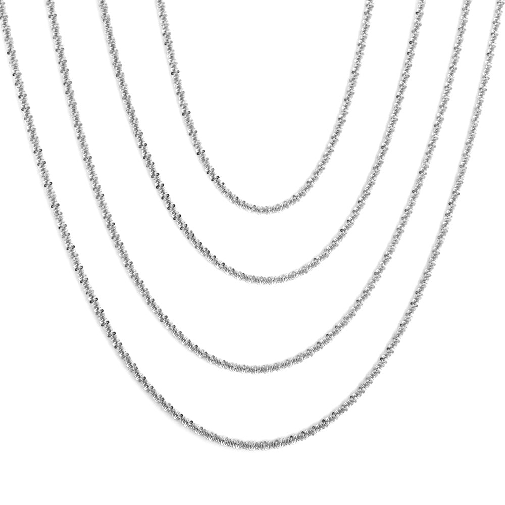 ASON 10pcs/bulk long necklace collar 2.2mm*45cm cauliflower chain with chain Steel Color & Gold Color Stainless Steel Necklace Wholesale asonjewelry