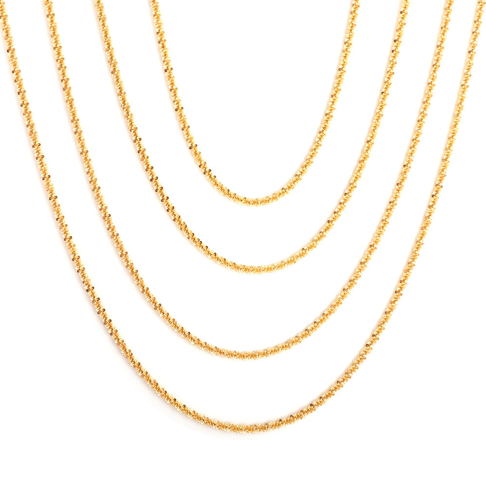 ASON 10pcs/bulk long necklace collar 2.2mm*45cm cauliflower chain with chain Steel Color & Gold Color Stainless Steel Necklace Wholesale asonjewelry