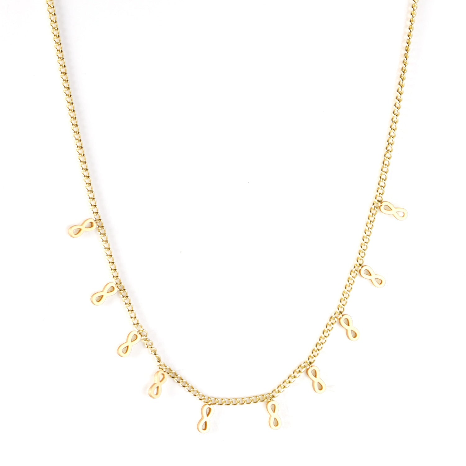 0.4 Side chain 40+5cm welded 10 x 2.5x5mm 8 necklaces in glossy finish asonjewelry