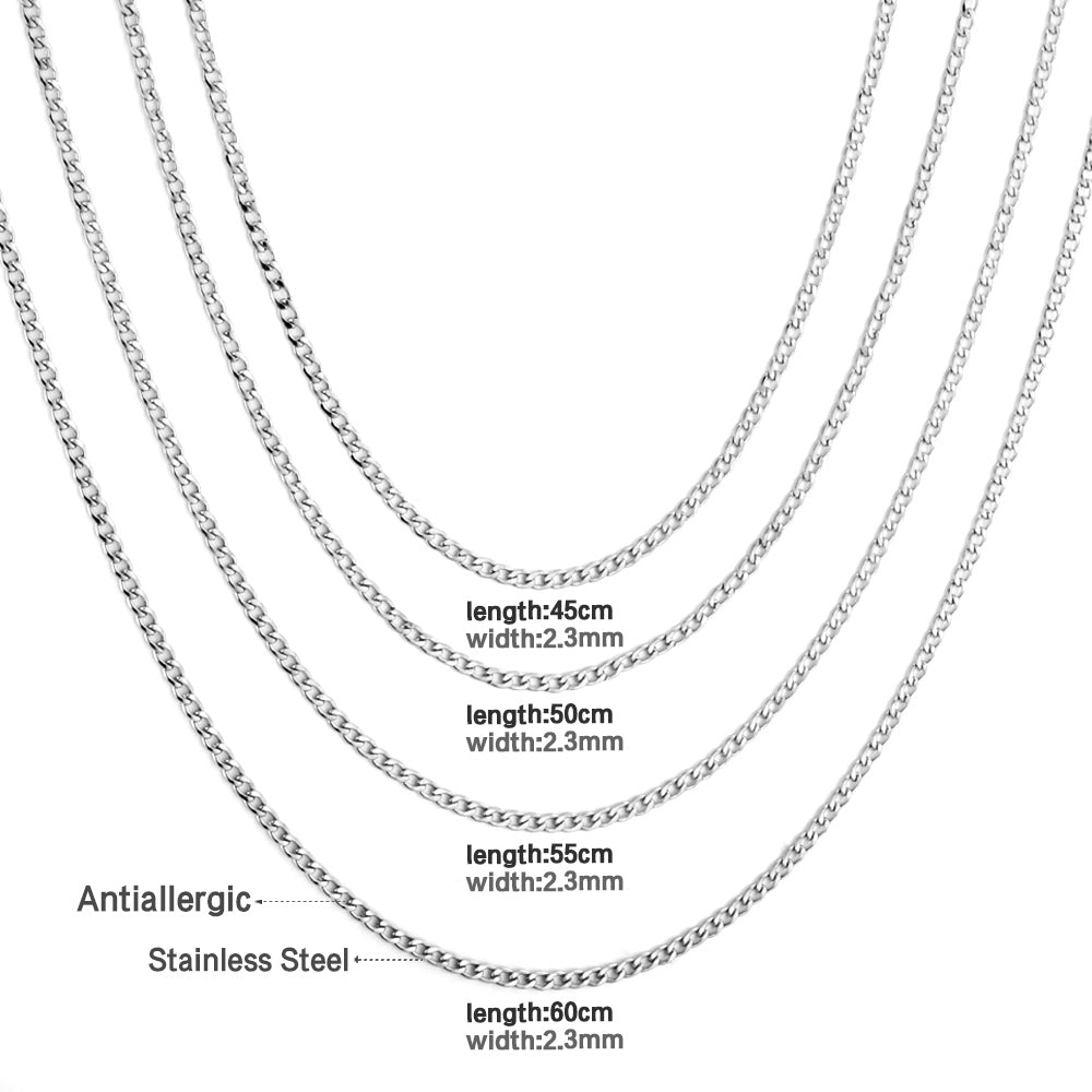 ASON 10pcs/bulk long necklace collar 0.6 wire 2.3mm*60cm wide NK1;1 matching chain steel color & gold stainless steel necklace wholesale asonjewelry