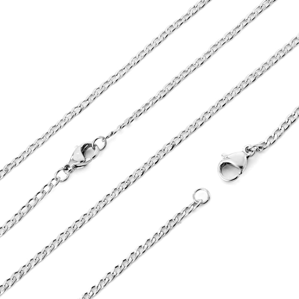 ASON 10pcs/bulk long necklace collar 0.6 wire 2.3mm*60cm wide NK1;1 matching chain steel color & gold stainless steel necklace wholesale asonjewelry