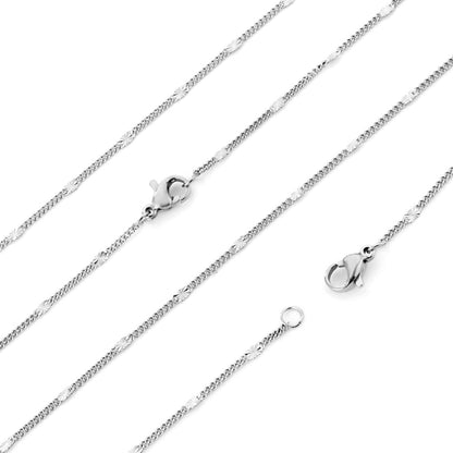 ASON 10pcs/bulk long necklace collar 0.4 wire 1.4mm*45cm side to side sunflower matching chain steel color & gold color stainless steel necklace wholesale asonjewelry