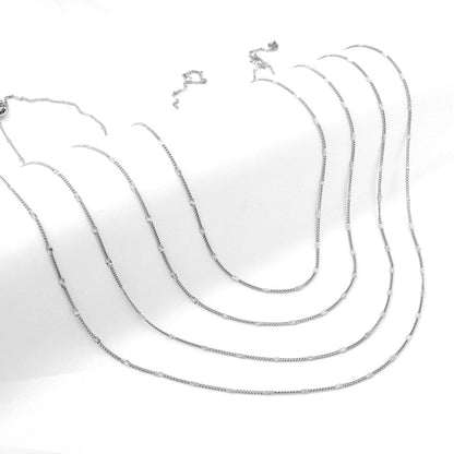 ASON 10pcs/bulk long necklace collar 0.4 wire 1.4mm*45cm side to side sunflower matching chain steel color & gold color stainless steel necklace wholesale asonjewelry