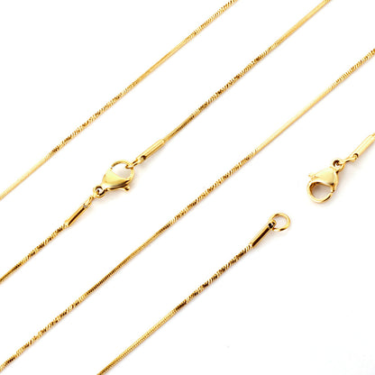 ASON 10pcs/bulk long necklace collar 0.9mm*45cm side to side sunflower matching chain steel color & gold color stainless steel necklace wholesale asonjewelry