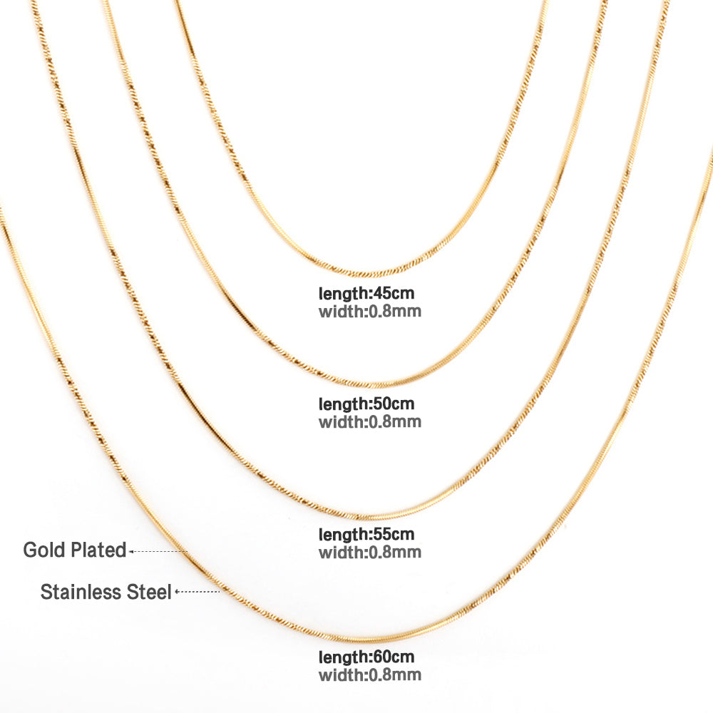 ASON 10pcs/bulk long necklace collar 0.9mm*45cm side to side sunflower matching chain steel color & gold color stainless steel necklace wholesale asonjewelry