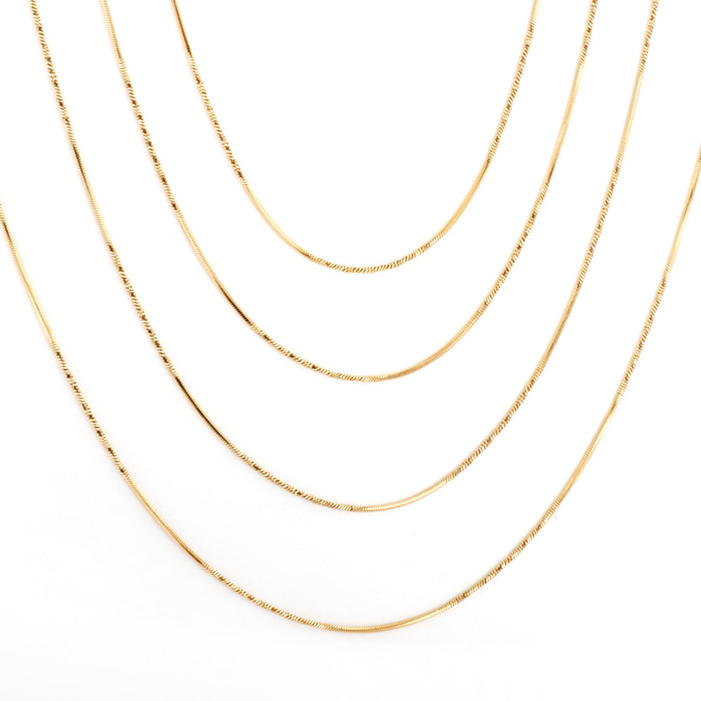 ASON 10pcs/bulk long necklace collar 0.9mm*45cm side to side sunflower matching chain steel color & gold color stainless steel necklace wholesale asonjewelry