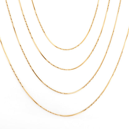 ASON 10pcs/bulk long necklace collar 0.9mm*45cm side to side sunflower matching chain steel color & gold color stainless steel necklace wholesale asonjewelry