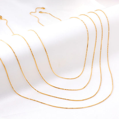 ASON 10pcs/bulk long necklace collar 0.9mm*45cm side to side sunflower matching chain steel color & gold color stainless steel necklace wholesale asonjewelry