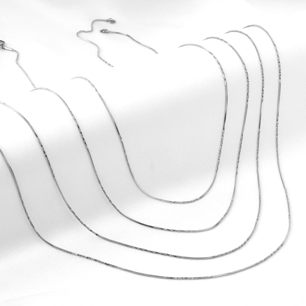 ASON 10pcs/bulk long necklace collar 0.9mm*45cm side to side sunflower matching chain steel color & gold color stainless steel necklace wholesale asonjewelry