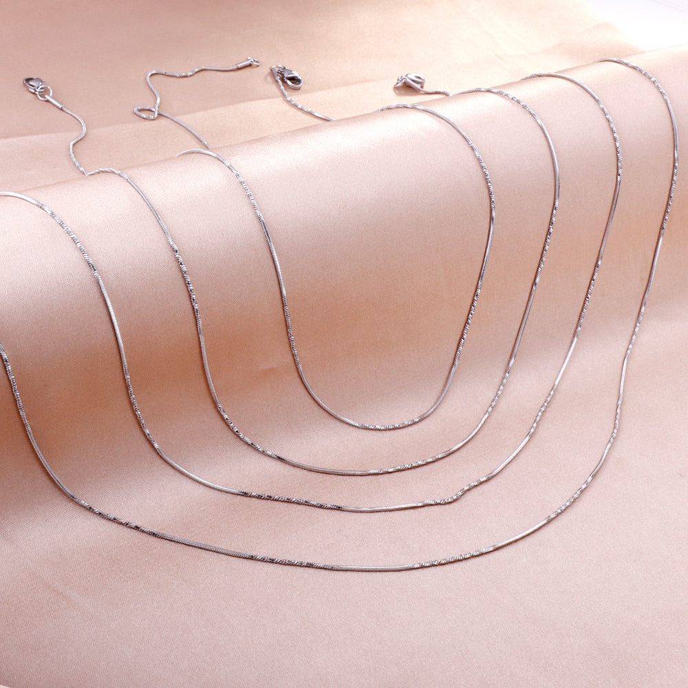 ASON 10pcs/bulk long necklace collar 0.9mm*45cm side to side sunflower matching chain steel color & gold color stainless steel necklace wholesale asonjewelry