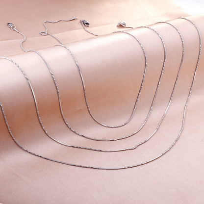 ASON 10pcs/bulk long necklace collar 0.9mm*45cm side to side sunflower matching chain steel color & gold color stainless steel necklace wholesale asonjewelry