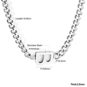 19.8*15.2mm B Pendant Necklace 45cm